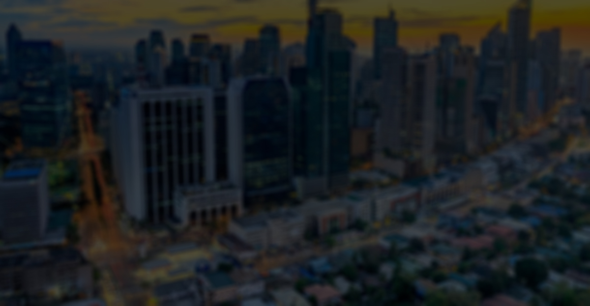 Metro Manila skyline at sunset